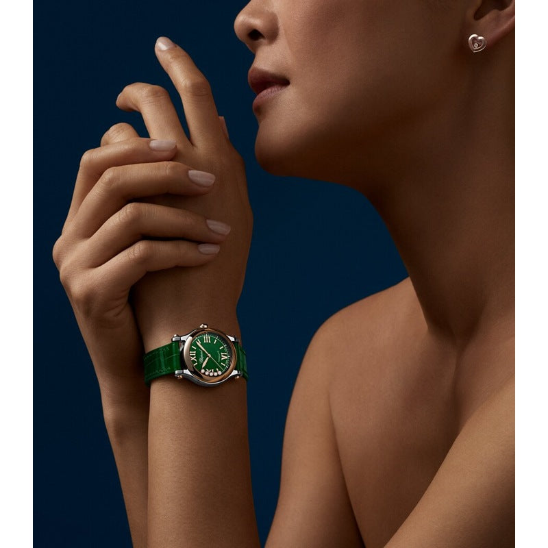 Relógio Happy Sport em Ouro Rosé aço e Diamante 30 mm - Mercado de Luxo - O Maior E-Commerce de Bens, Produtos e Serviços de Luxo do Brasil.