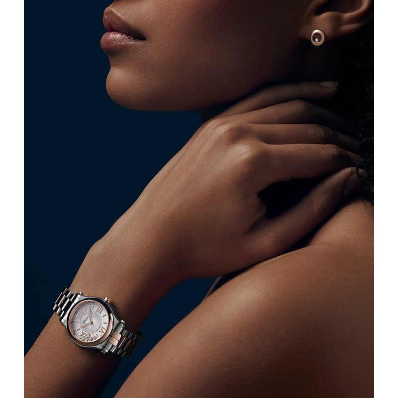 Relógio Happy Sport Automático em Ouro Rosé e Aço Inoxidável 33 mm - Mercado de Luxo - O Maior E-Commerce de Bens, Produtos e Serviços de Luxo do Brasil.