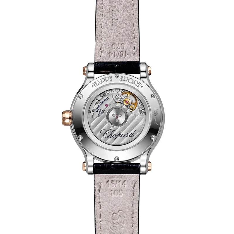 Relógio Happy Sport Automático em Ouro Rosé Aço Inoxidável e Diamante 33 mm - Mercado de Luxo - O Maior E-Commerce de Bens, Produtos e Serviços de Luxo do Brasil.