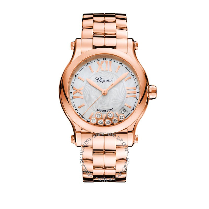 Relógio Happy Sport Automático em Ouro Rosé 36 mm - Mercado de Luxo - O Maior E-Commerce de Bens, Produtos e Serviços de Luxo do Brasil.