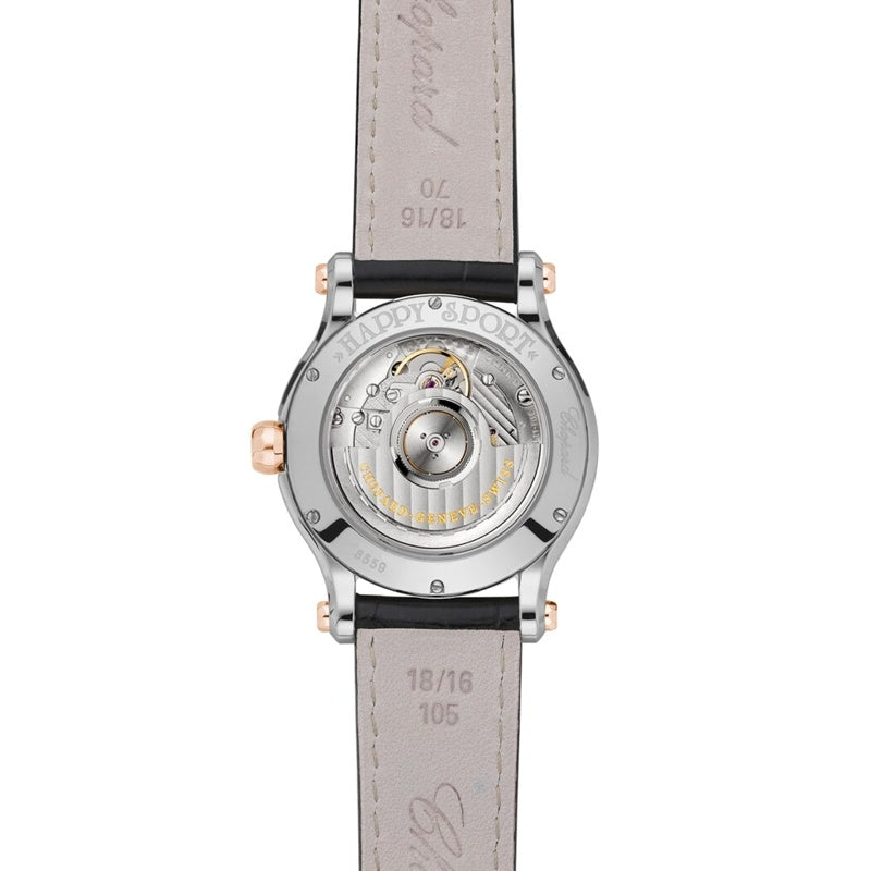 Relógio Happy Sport em Ouro Rosé Aço Inoxidável e Diamante 36 mm - Mercado de Luxo - O Maior E-Commerce de Bens, Produtos e Serviços de Luxo do Brasil.