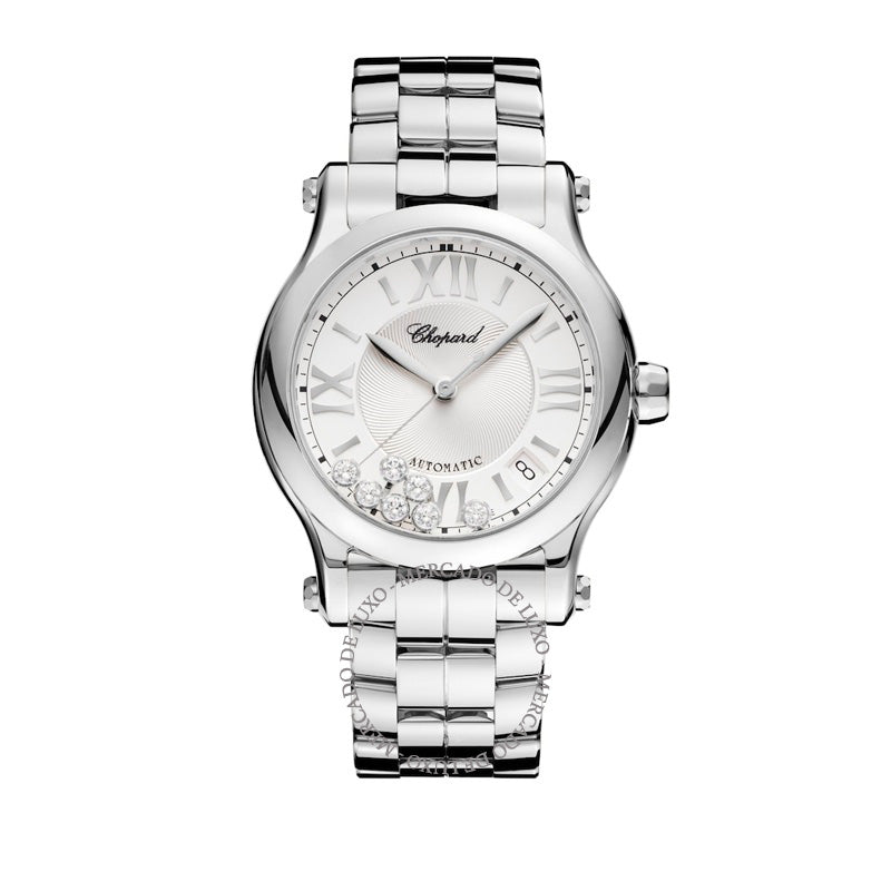 Relógio Happy Sport Automático em Aço Inoxidável 36 mm - Mercado de Luxo - O Maior E-Commerce de Bens, Produtos e Serviços de Luxo do Brasil.