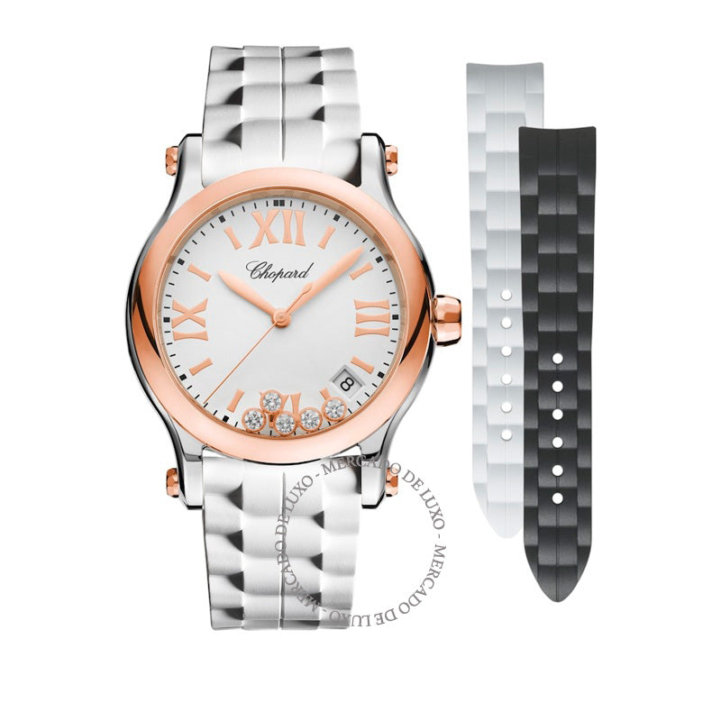 Relógio Happy Sport Quartz em Ouro Rosé e Aço Inoxidável 36 mm - Mercado de Luxo - O Maior E-Commerce de Bens, Produtos e Serviços de Luxo do Brasil.