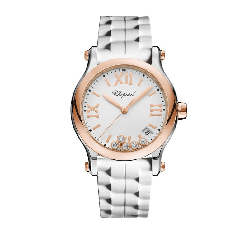 Relógio Happy Sport Quartz em Ouro Rosé e Aço Inoxidável 36 mm - Mercado de Luxo - O Maior E-Commerce de Bens, Produtos e Serviços de Luxo do Brasil.