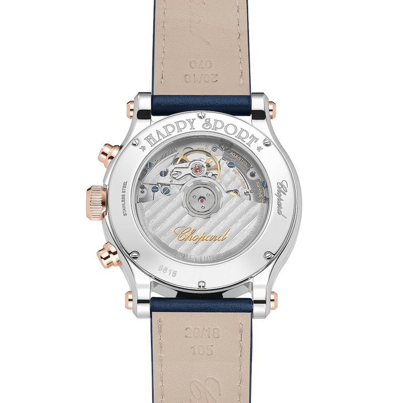 Relógio Happy Sport Chrono em Ouro Rosé e Diamantes 40 mm - Mercado de Luxo - O Maior E-Commerce de Bens, Produtos e Serviços de Luxo do Brasil.