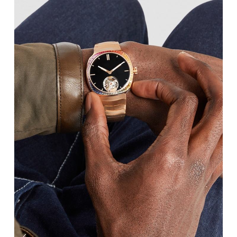 Relógio Streamliner Tourbillon em Ouro Vermelho e Safira 40 mm - Mercado de Luxo - O Maior E-Commerce de Bens, Produtos e Serviços de Luxo do Brasil.