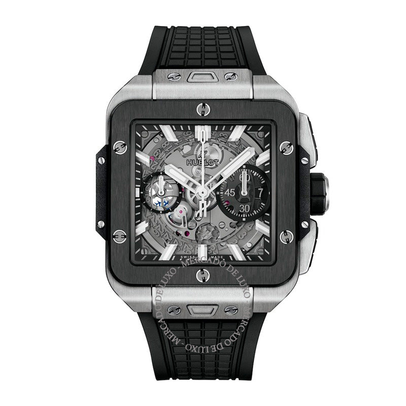 Relógio Square Bang Unico em Titânio e Cerâmica 42 mm - Mercado de Luxo - O Maior E-Commerce de Bens, Produtos e Serviços de Luxo do Brasil.