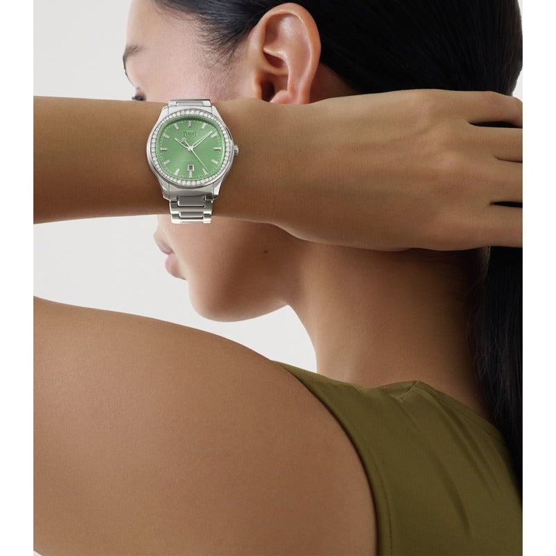 Relógio Polo Date em Aço Inoxidável e Diamante 36 mm - Mercado de Luxo - O Maior E-Commerce de Bens, Produtos e Serviços de Luxo do Brasil.