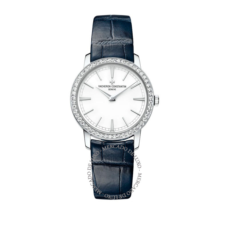 Relógio Traditionnelle em Ouro Branco e Diamantes 33 mm - Mercado de Luxo - O Maior E-Commerce de Bens, Produtos e Serviços de Luxo do Brasil.