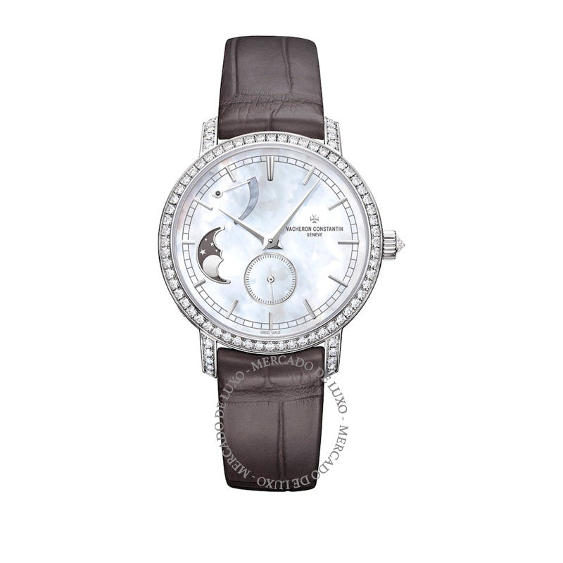 Relógio Traditionnelle Moon Phase em Ouro Branco e Diamantes 36 mm - Mercado de Luxo - O Maior E-Commerce de Bens, Produtos e Serviços de Luxo do Brasil.