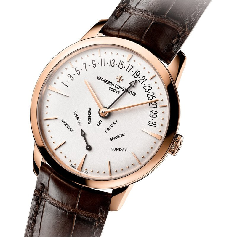 Relógio Patrimony Retrograde Day-Date em Ouro Rosé 425 mm - Mercado de Luxo - O Maior E-Commerce de Bens, Produtos e Serviços de Luxo do Brasil.