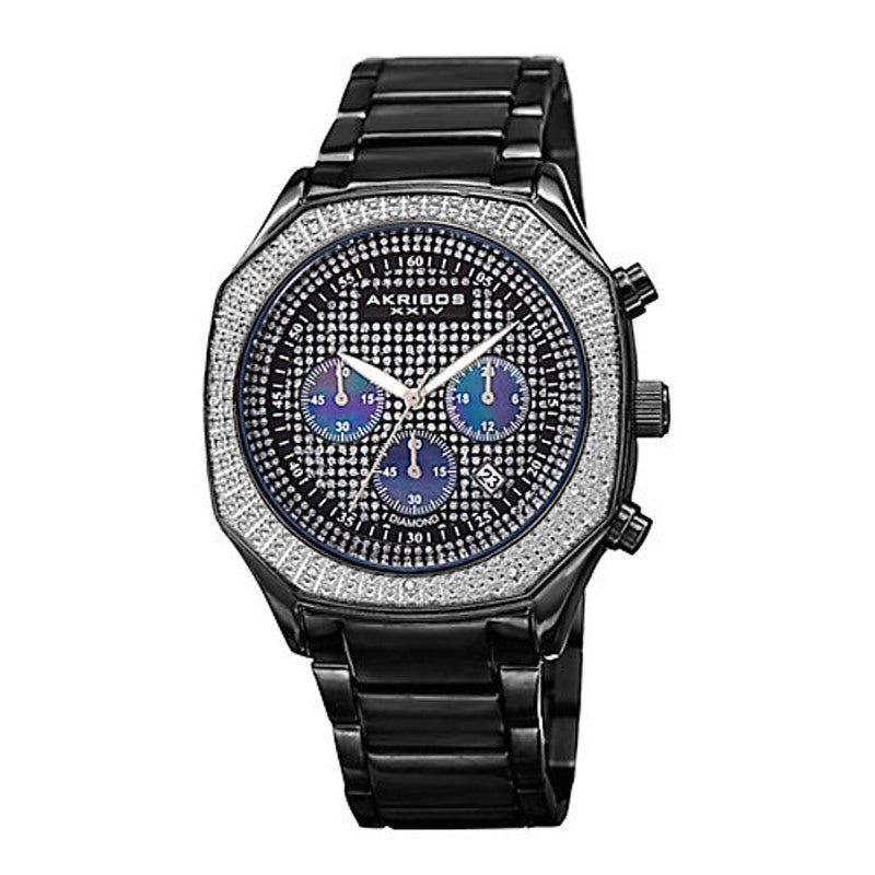 Relógio com Crystal e aço inoxidável - Mercado de Luxo - O Maior E-Commerce de Bens, Produtos e Serviços de Luxo do Brasil.