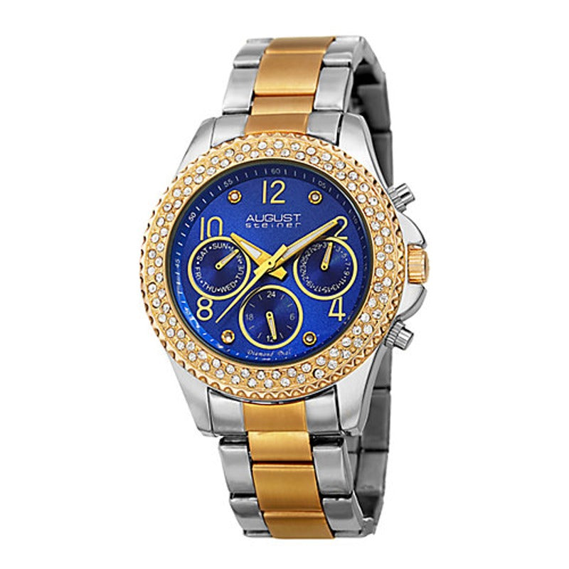 Relógio com Pulseira August Steiner em Aço Inoxidável com Crystals - Mercado de Luxo - O Maior E-Commerce de Bens, Produtos e Serviços de Luxo do Brasil.