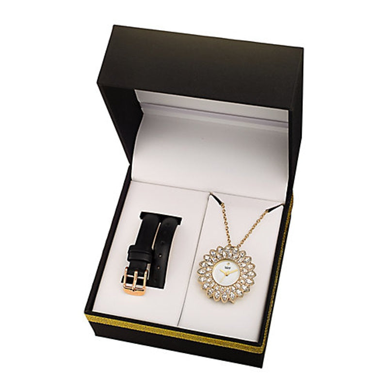 Relógio Colar com Pulseira em Couro - Mercado de Luxo - O Maior E-Commerce de Bens, Produtos e Serviços de Luxo do Brasil.