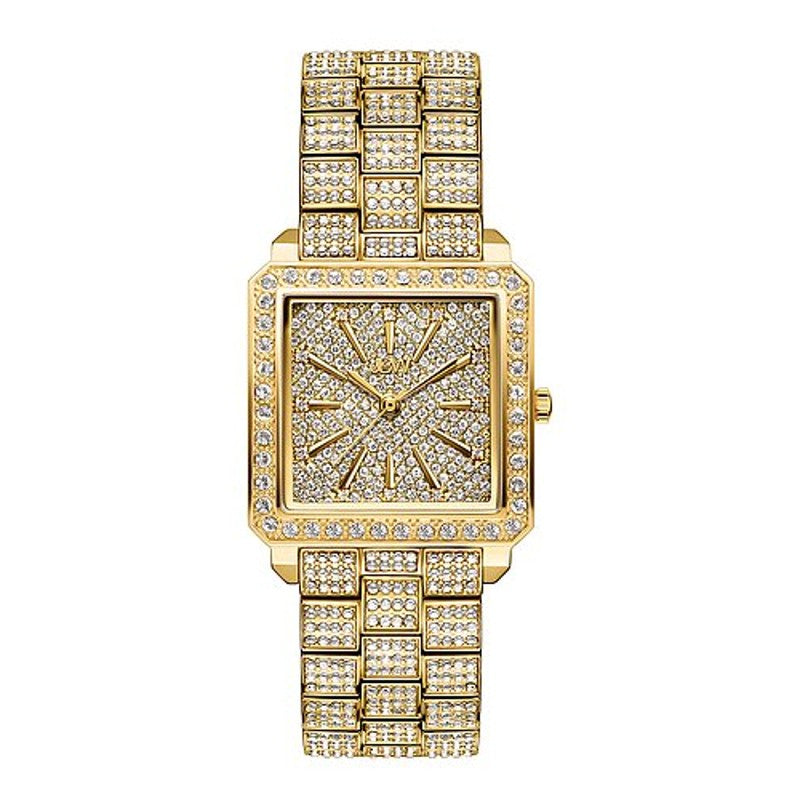 Relógio com Crystal quadrado 18K - Mercado de Luxo - O Maior E-Commerce de Bens, Produtos e Serviços de Luxo do Brasil.