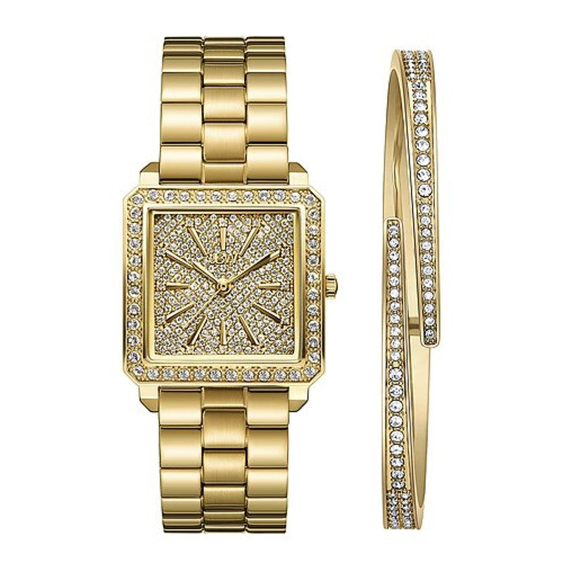 Relógio Conjunto com Pulseira em Cristal - Mercado de Luxo - O Maior E-Commerce de Bens, Produtos e Serviços de Luxo do Brasil.