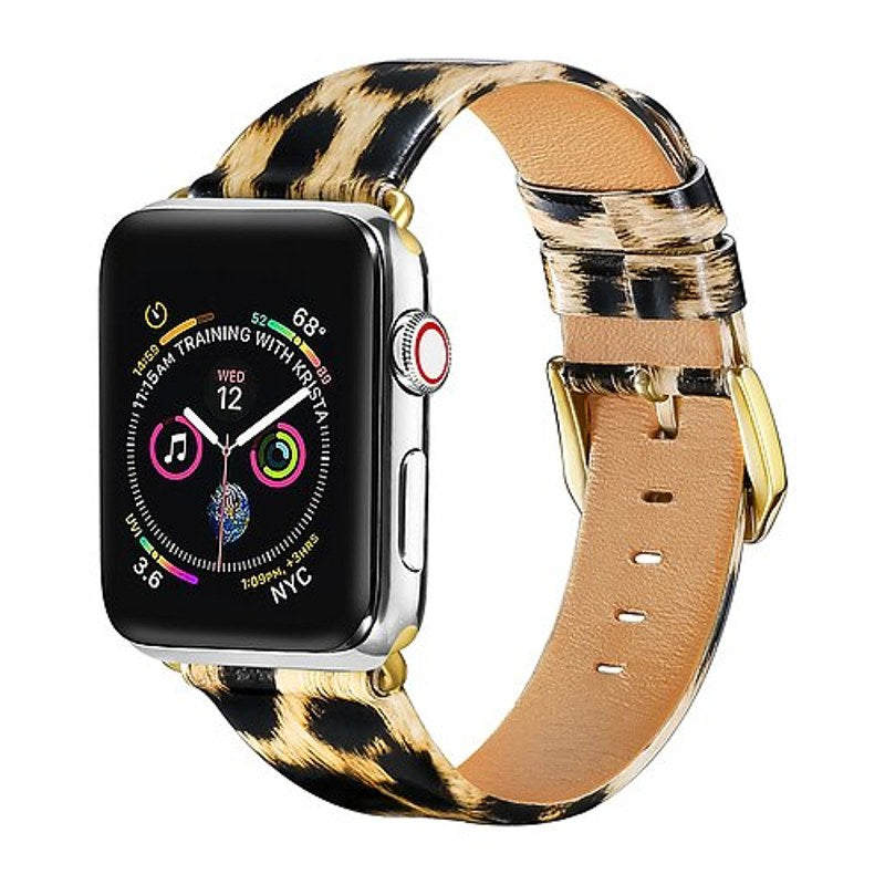 Pulseira em couro envernizado com estampa de leopardo para Apple Watch - Mercado de Luxo - O Maior E-Commerce de Bens, Produtos e Serviços de Luxo do Brasil.